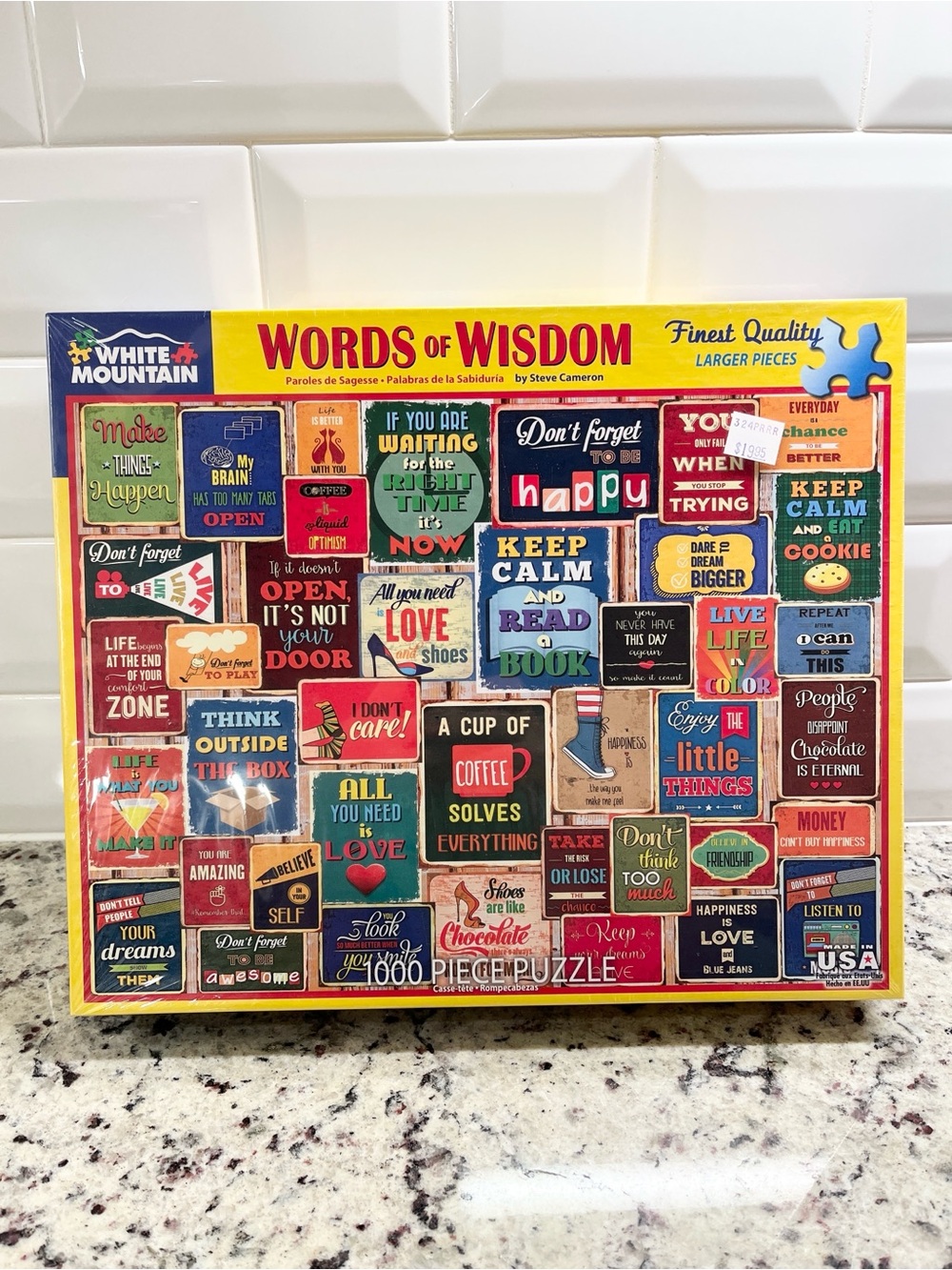 White Mountain Words of Wisdom Puzzle 1000 pieces NWT
